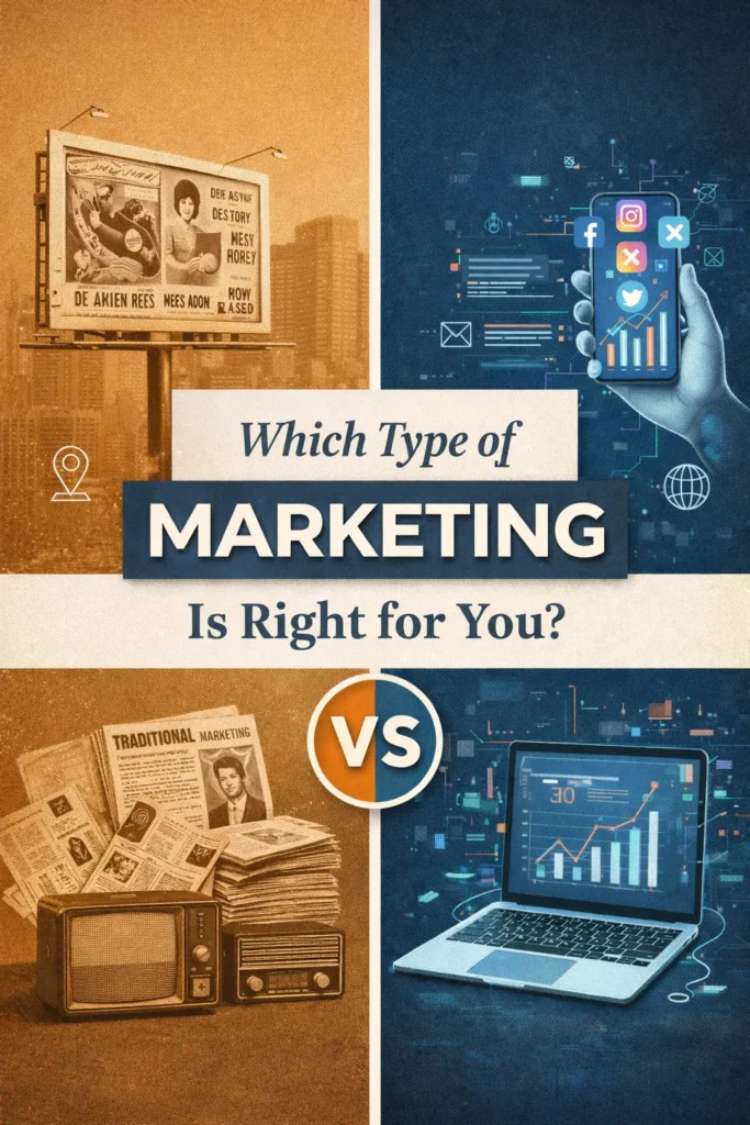 Traditional Marketing vs Digital Marketing: What Works Best for Growth in 2026? Traditional Marketing vs Digital Marketing